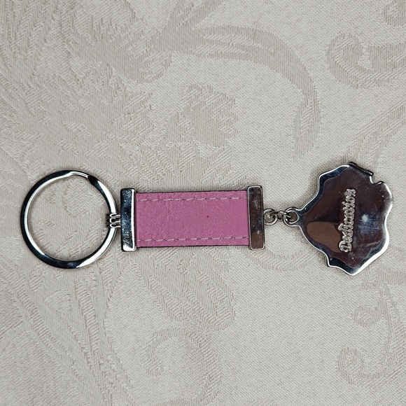 Floral keychain locket leather dedication - Picture 2 of 5
